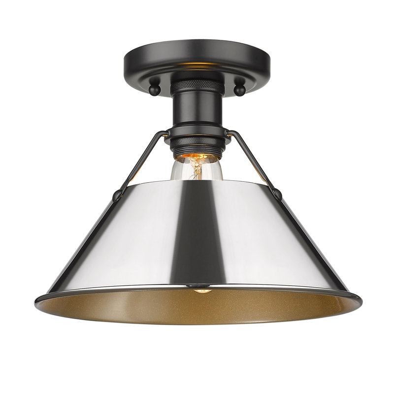 Weatherford Flush Mount, Chrome, Matte Black