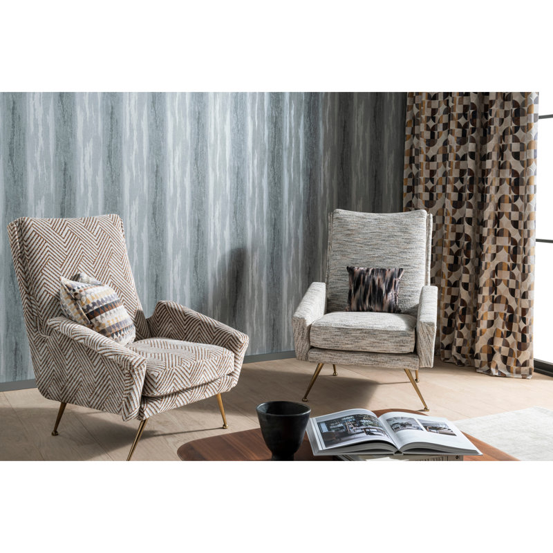 Vivido Effetto Abstract Non-Woven Wallpaper Roll, Pewter