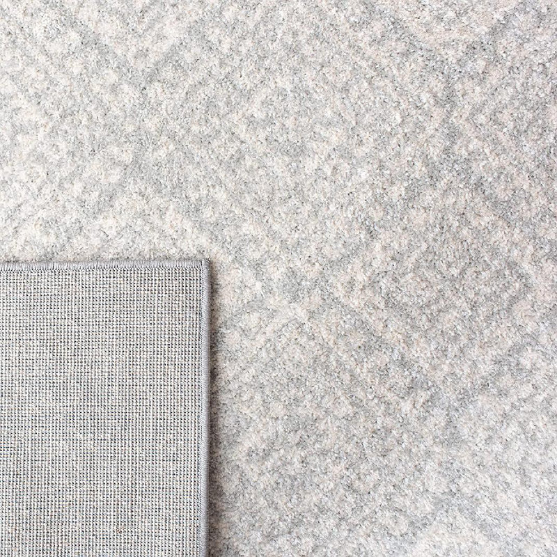 Lorenco Power Loom LightGray/Ivory Rug, Runner 2' x 8'