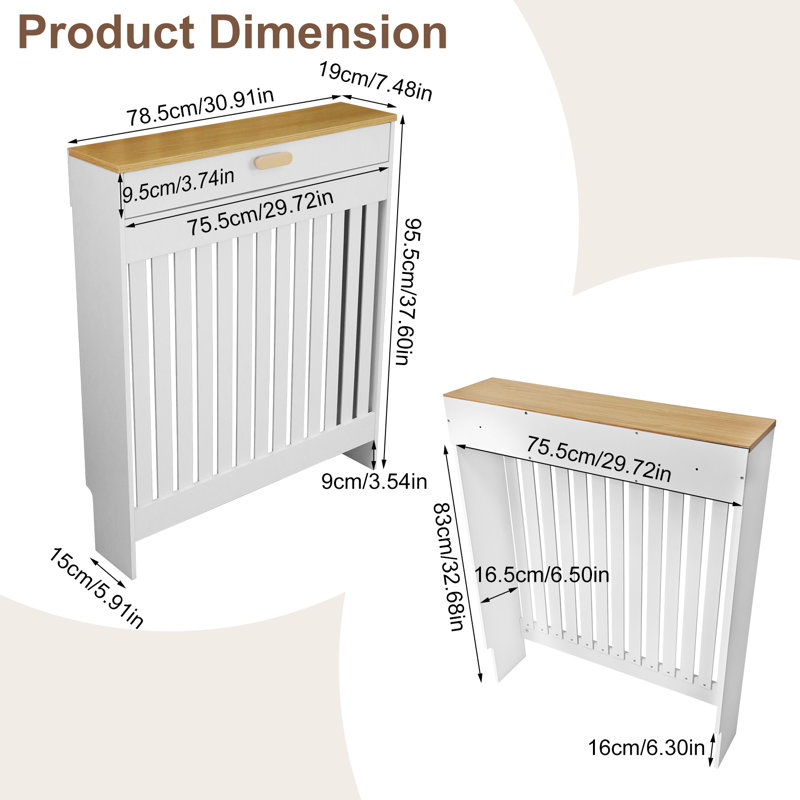 Radiator Cover, 78.5x19x95.5cm