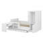 Lit plateforme avec tiroirs, tablettes, bureau et garde-robe-792133672