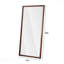 Miroir d'appoint de plancher complet en bois artificiel - élégant et durable, adapté aux chambres / magasins de vêtements / salons