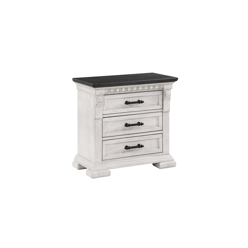 Table de chevet antique blanche 3 - Pièce transitionnelle fonctionnelle pour le rangement polyvalent de la chambre à coucher avec style