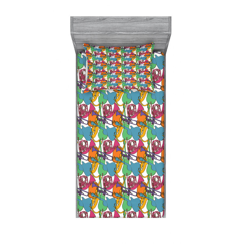 Microfiber Sheet Set, Twin Sheet Set with Fitted Sheet