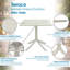 Niche Terrace Plastic Indoor/outdoor 31.5" Square Table - White Down & 4 Terrace Plastic Stacking Chairs - White Down-132269493