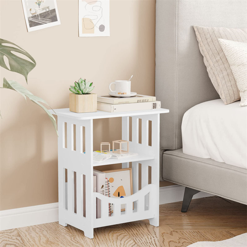 Ameria 36cm W Plastic Bedside Table