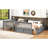 Gray Convertible Twin Over Full Bed With Drawers, Bunk Format, Pine Wood And , Frame For Longevity, Guardrails Safe Slumber, Simple To Up Mission Durability, Project-128992016-128992017
