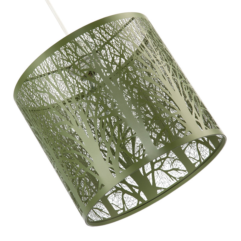 25cm H Metal Drum Pendant Shade ( No Direct Attachment Method ) in Green