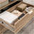 L-Shaped Desk, Brown Finish