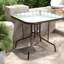 Tables de patio compactes, salle à manger d'extérieur moderne en acier trempé de 35 pouces