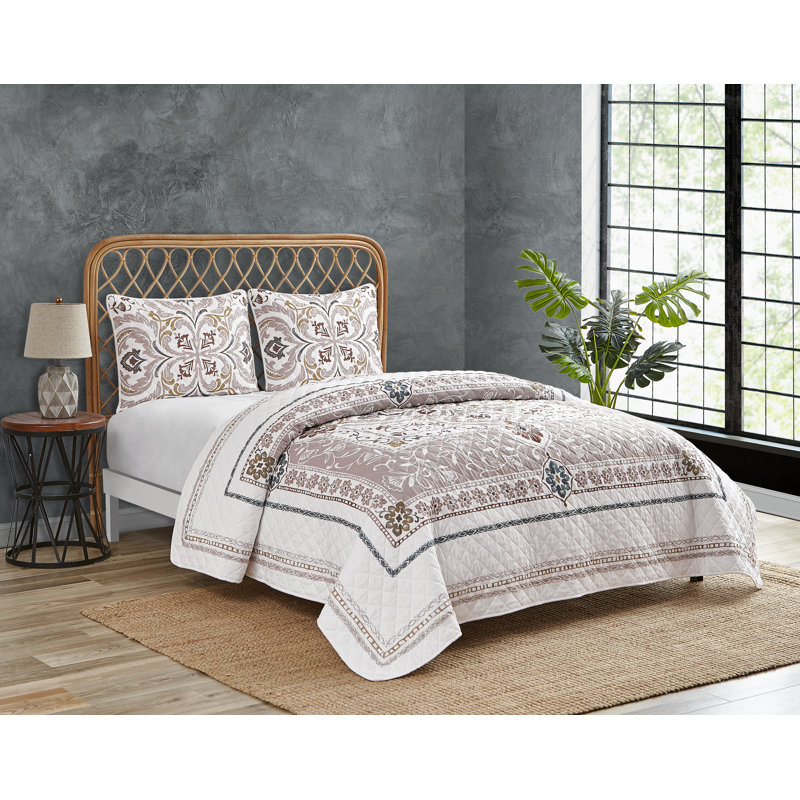 Polyester Percale Quilt, King Quilt + 2 Shams