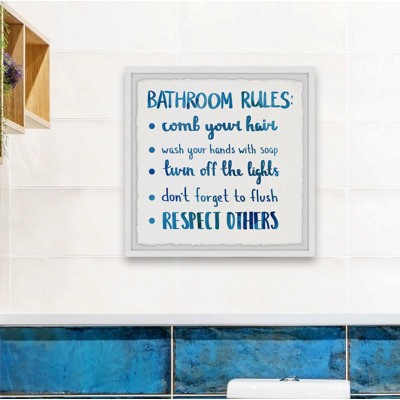 Rules And Respect - Single Picture Frame Print