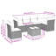  7 Piece Patio Sofa Set With Cushions Black Poly Rattan