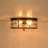 2 - Light Farmhouse Hammered Water Glass Drum Flush Mount