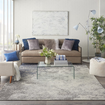 Tapis noir contemporain Augusta
