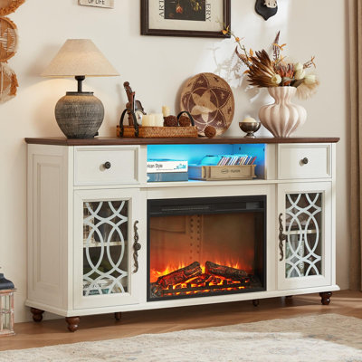 Farmhouse Electric Fireplace TV Stand