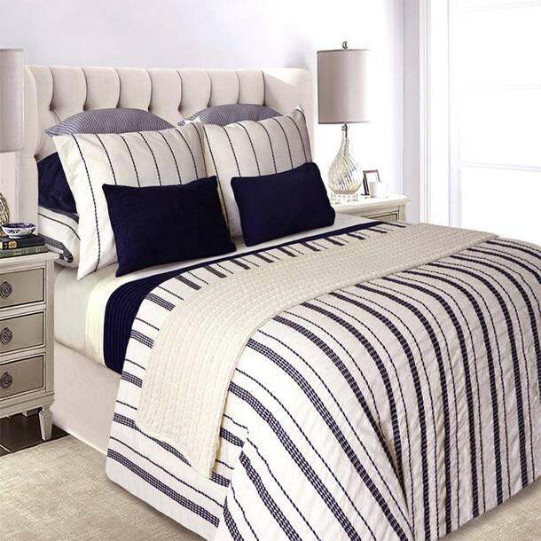 London Fog Warren Stripe Comforter Set & Reviews | Wayfair