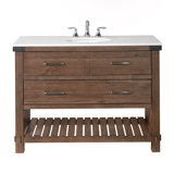 Asellus 48'' Single Bathroom Vanity with Marble Top