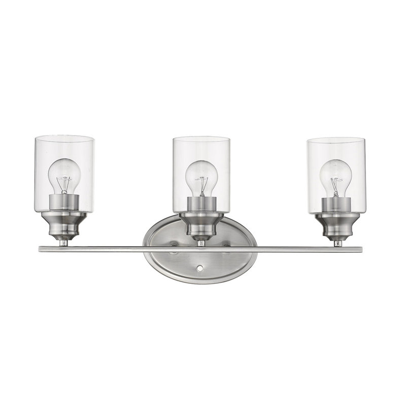 Éclairage pour meuble-lavabo 3 lumières Holbrook, Nickel satiné