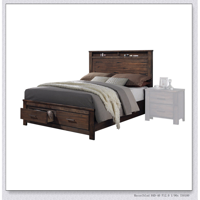 Oak Bed with Storage
