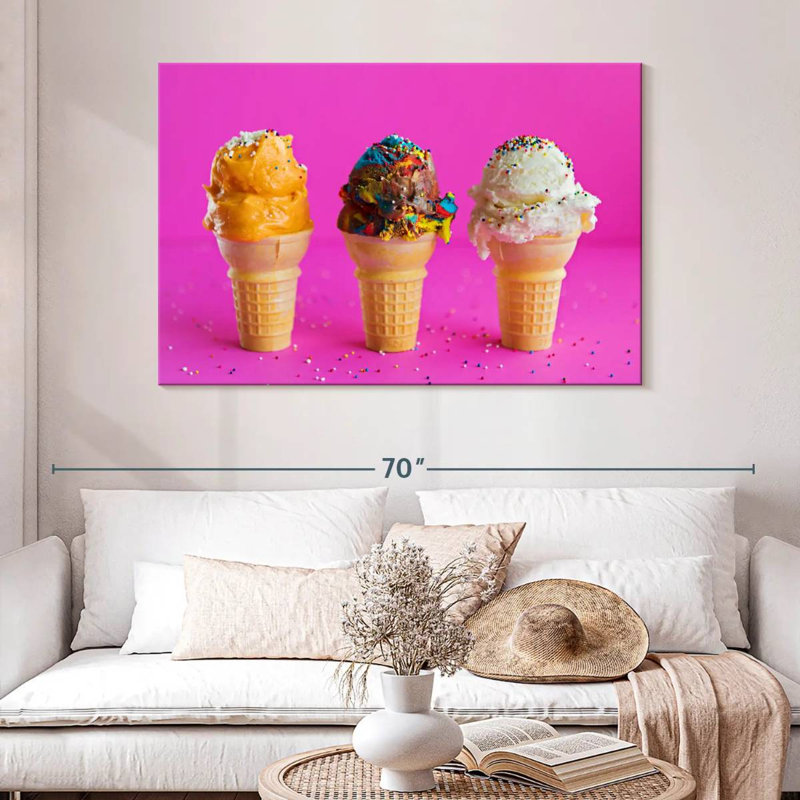 Cornets de crème glacée Yarlin Sundae, H 32 po x l 48 po