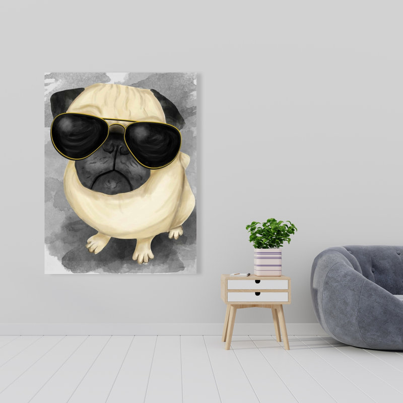 Carlin avec style - Toile illustrative pour enfants | Décoration intérieure