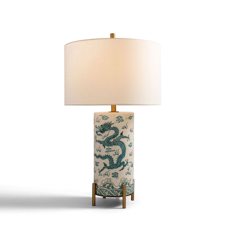 Imperial Dragon Lamp, Teal