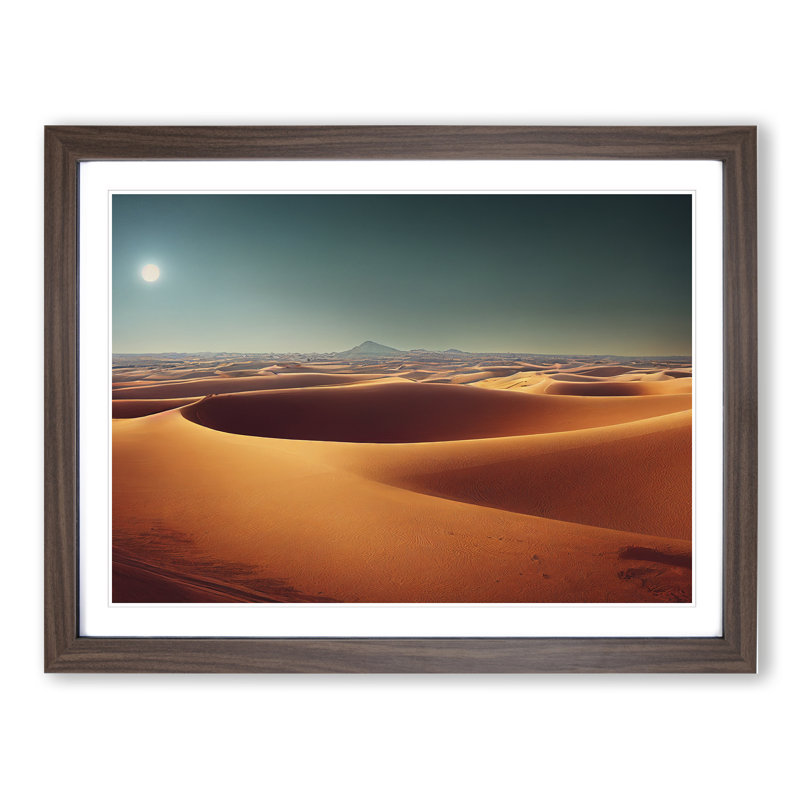Fabulous Desert - Single Picture Frame Print, 25cm H x 34cm W x 2cm D, Walnut Framed