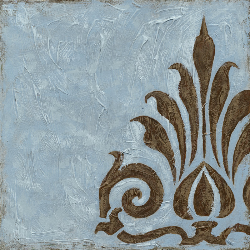 Silver Damask II - Wrapped Canvas Print, 30cm H x 30cm W x 3.8cm D