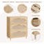 Commode 3 tiroirs moderne en bois pour chambre à coucher