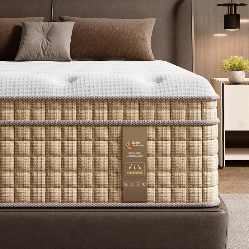 12/14 Inch Queen Hybrid Mattress With Independently Encased Springs & Gel Memory Foam, Medium-Firm, Fiberglass-Free, Certipur-US Certified, Mattress In A Box