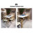White Rectangular Solid Wood + Sintered Stone tabletop Dining Table-890016944