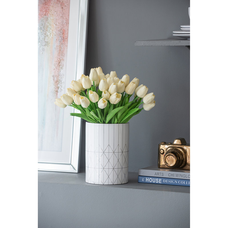 Pots de fleurs en céramique D6,3 x 8,7 po, poids: 3,1 lb, H 8,73 po x l 6,32 po x P 6,32 po
