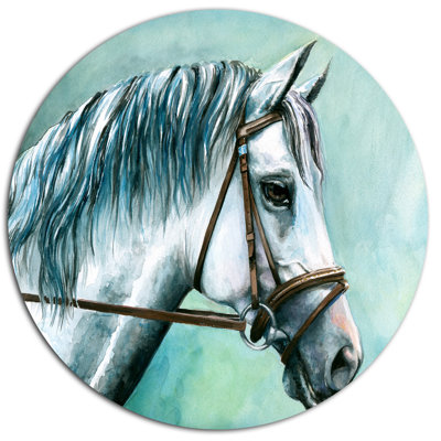 «Gris cheval sur fond bleu», reproduction d'art