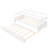 Daybed With Twin Trundle In White, Solid Wood For Multi-purpose Rooms Size Trundle, Robust Construction Extra Sleeping Option