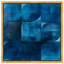 Toile à reflets indigo, art abstrait bleu par Art Remedy-107758052-107758056