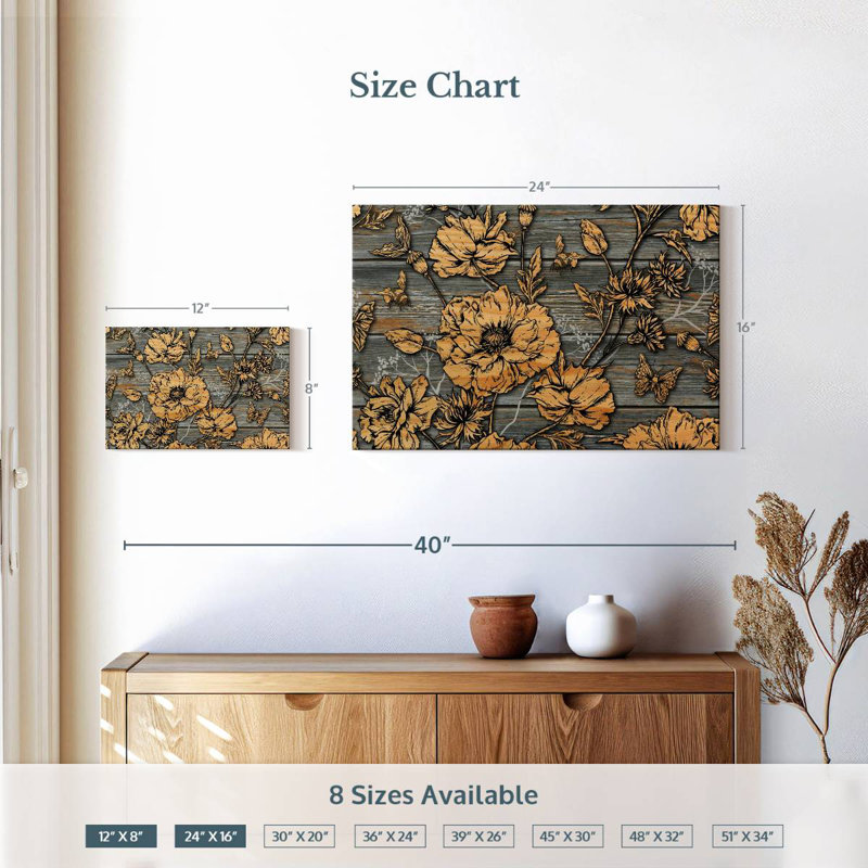 Harnek Rustic Floral, 16" H x 24" W