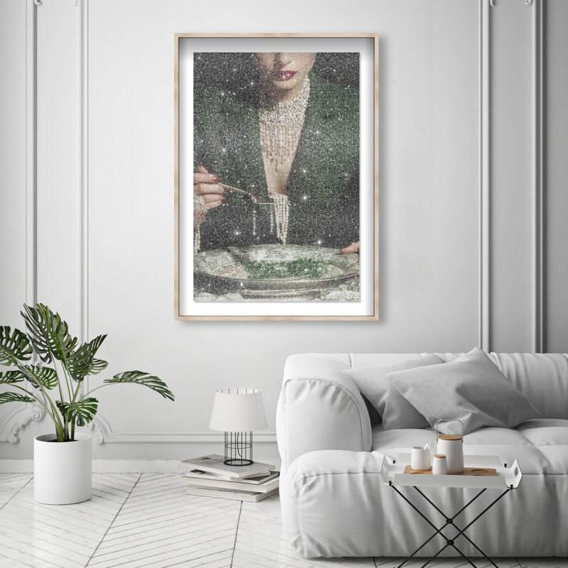Forest Feast Print by Oliver Gal, 46.5"H x 31.5"W, Natural Oak Shadowbox