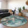 Premium Machine Washable Cerrito AMF518 Teal Rug