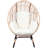 3 Pieces Patio Egg Chairs  With Side Table Set