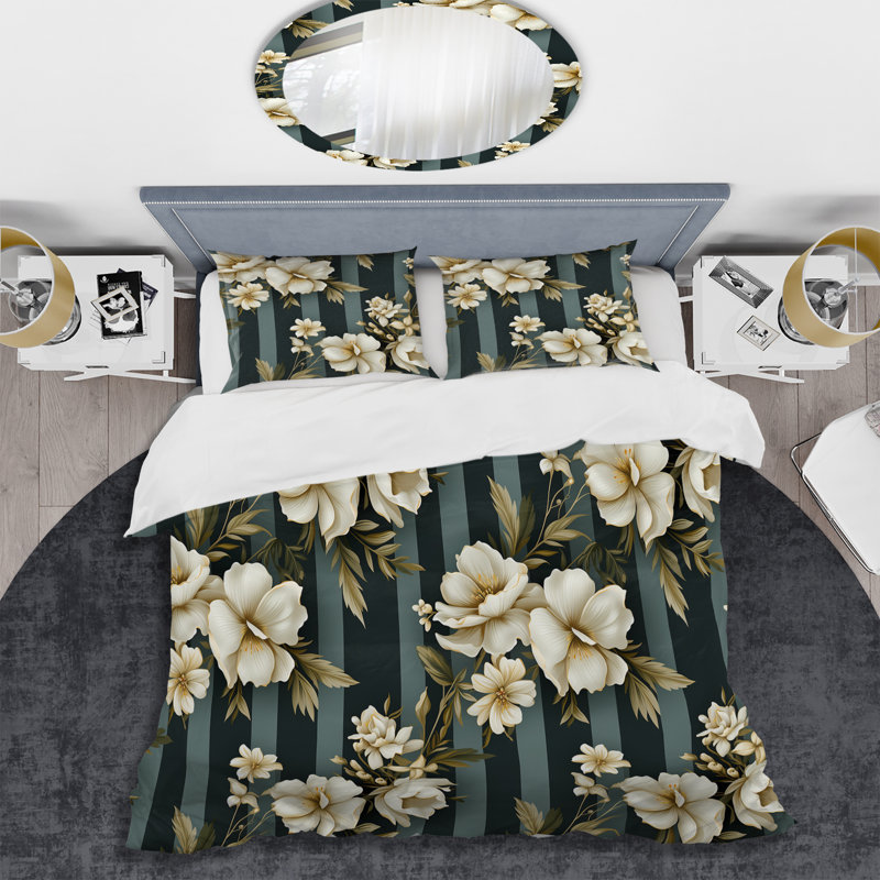 Ensemble de housse de couette Classic Elegant, Housse de couette pour grand lit et 2 taies décor