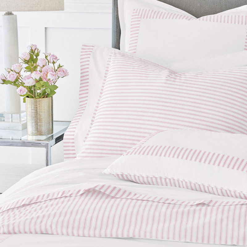 Blass Ticking Cotton Striped Sham by Alexa Hampton, Black, Standard
