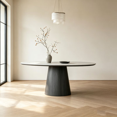 Mid-Century Oval Dining Table