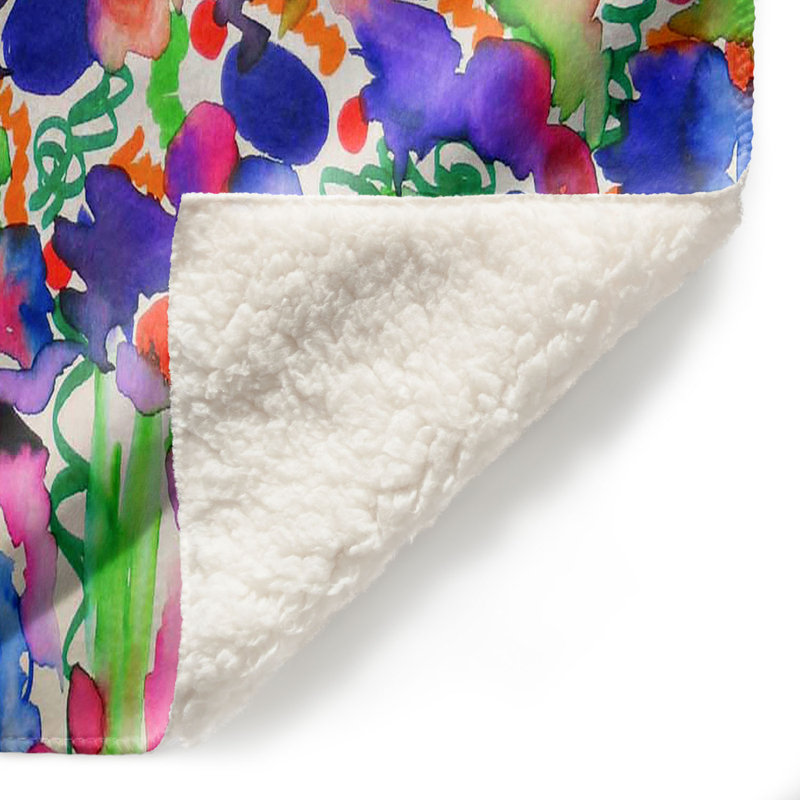 Couverture sherpa douce pour jardin élégance, l 51 po x L 60 po