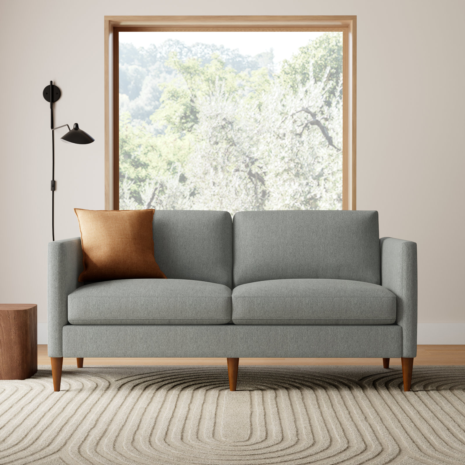 Clifford 73'' Sofa, Ticket Smoke Heathered Basketweave