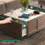 Alpena Vintage Square Coffee Table with 2 drawers-1934512347