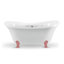 Baignoire de trempage sur pieds 60 "avec drain, pattes et plateau en bambou 60" Streamline-575594032-575593994