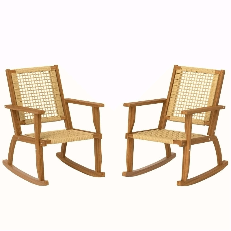 Ensemble de 2 chaises berçantes d'extérieur