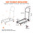 Folding Chair Dolly, Iron Commercial Cart with 12 Chairs Capacity, Folding Chairs Rack Trolley with 4 Casters, Storage Transport Dolly for Flat Stacking Plastic Resin and Wood Chairs, Black-93800750