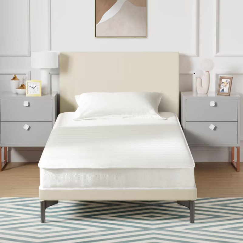 Matelas hybride à mémoire de forme moyenne en gel 6 po Alwyn Home, Twin